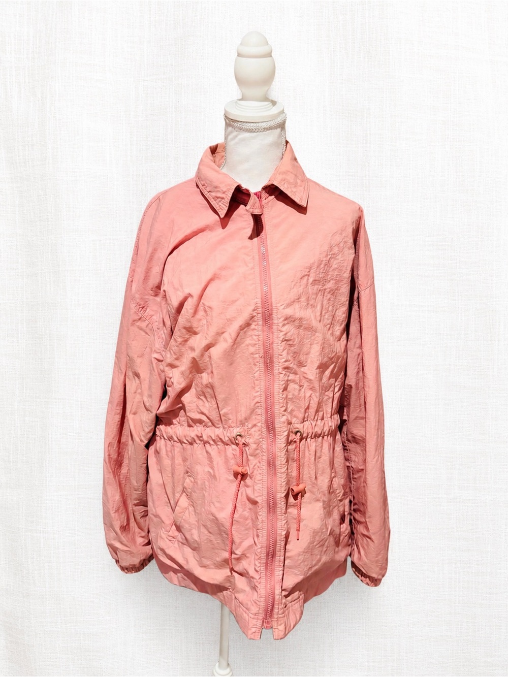 Vintage Lady Foot Locker Women's Pink Drawstring Waist Utility Jacket
